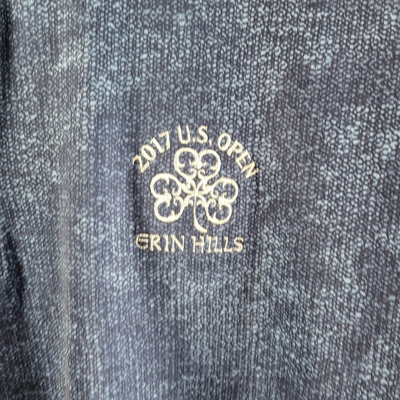 Under Armour Mens XL Golf Polo Shirt 2017 US Open Erin Hills Heatgear Blue - Picture 2 of 5